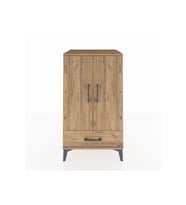 Hyperion Komodin 3 Raflı Tek Çekmeceli 2 Kapaklı 60x44x106 Çam-Çam
