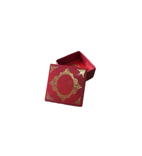 Komple Karton Kutu Saray Desen Gold Yaldız 4X4X2 CM (50 Adet)  Bordo