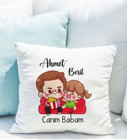 Canım Babam Tasarımlı Yastık Kişiye Özel