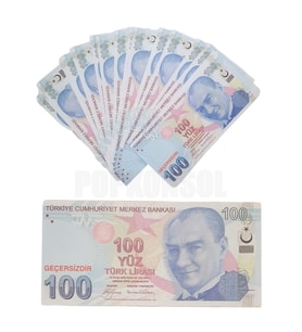 50 Adet 100 TL Geçersiz Para Parti Şaka Düğün Oyun Parası Fim Dizi Çekimleri İçin (Mavi)