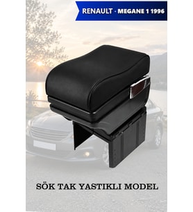 renault megane 1 1996 kol dayama geniş model Siyah Yastıklı Lüks Deri