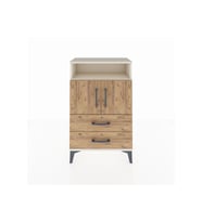 Arges Komodin 2 Raflı 2 Çekmeceli 2 Kapaklı 60x30x96 Aytaşı-Çam