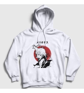 Presmono Unisex Beyaz Meliodas Anime The Seven Deadly Sins Kapüşonlu Sweatshirt 318013tt