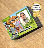 Hayvanlar3 Temalı Kişiye Özel Resimli Doğum Günü Magneti  8x6 Cm 10 Adet (Karışık)