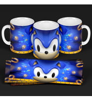Sonic Temalı Porselen Kupa Bardak Karakter Hediyesi Özel Tasarım