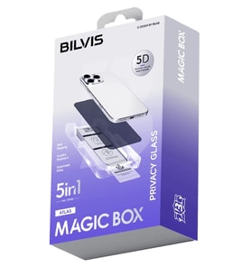 Newface Apple iPhone 12 Bilvis 5in1 5D Magic Hayalet Cam Ekran Koruyucu - Siyah