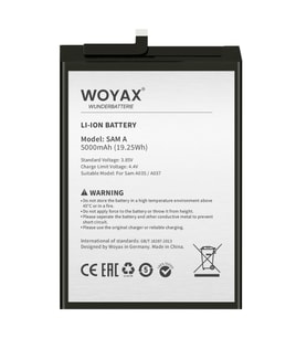 Woyax by Deji Samsung Galaxy A03S ile Uyumlu Batarya