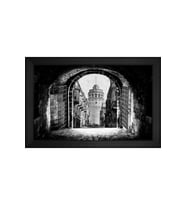 Eski İstanbul Motifli Kanvas Tablo 50 x 70 cm Siyah Çerçeve