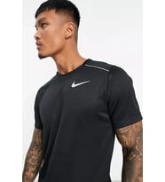 Nike Dri-Fit Miller Standart Kesim Erkek Spor Tişört (Siyah)