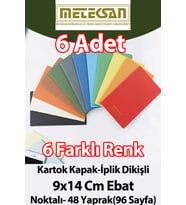 Meteksan 6'lı Cep Boy (9x14cm) 6'lı Karışık Renkli
