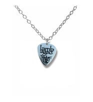 Lamb of God Rock Grubu Pena Şeklinde Çift Taraflı Rock İşaretli Metal Zincirli Unisex Kolye (Gümüş)