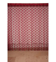 KELEBEK  MODEL BORDO RENK İP PERDE HAZIR DÜĞMELERİ DİKİLMİŞ İP PERDE 300*280 cm