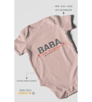 Baba, Seni Seviyorum Kısa Kollu Bebek Body %100 Pamuk