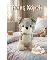 Peluş Köpek Oyuncak - 23 cm Pullu Detaylı Uyku ve Oyun Arkadaşı