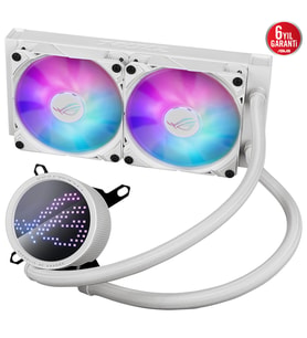 ASUS 240MM ROG RYUO III ARGB ANIME MATRIX LED EKRAN AM5-1700P SIVI SOĞUTMALI İŞLEMCİ FANI BEYAZ