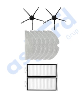 ROBOROCK Q7 , Q7+ , Q7 MAX , Q7 MAX+  Uyumlu 2 Yan Fırça 2 Filtre 6 Mop PKT-iasgf0000536