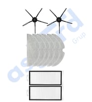 ROBOROCK Q7 , Q7+ , Q7 MAX , Q7 MAX+  Uyumlu 2 Yan Fırça 2 Filtre 6 Mop PKT-iasgf0000536