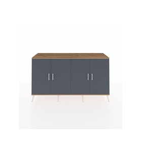Kronos Konsol 6 Raflı 4 Kapaklı 176x59x99 Çam-Antrasit/Aytaşı