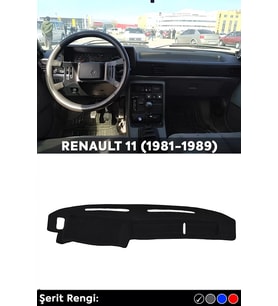 Renault 11 (1981-1989) 3d Torpido Koruma Kılıfı - Ön Göğüs Kaplama - Siyah Şerit