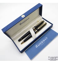 Waterman Expert Lake Siyah Altın Dolma Kalem + Tükenmez Kalem Set  İsme Özel Kalem  Hediye Kalem