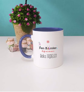 Fen Bilimleri Öğretmeni Kupa Bardak Lacivert