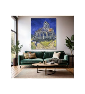 Van Gogh Kanvas Tablo Kanvas Duvar Tablosu Empresyonizm Tablo Auvers Kilisesi