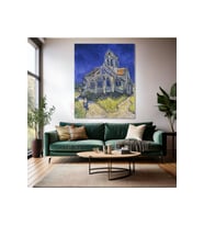 Van Gogh Kanvas Tablo Kanvas Duvar Tablosu Empresyonizm Tablo Auvers Kilisesi