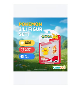 POK PKW3355-X Pokemon Battle 2li Figür Seti Asorti