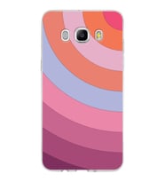 Samsung Galaxy J5 2016 Kapak Renk Cümbüşü Tasarımlı Şeffaf Silikon Kılıf