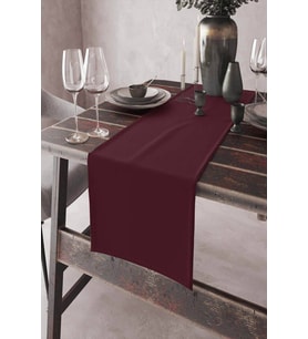 Bordo Desensiz Sade Premium Runner Masa Örtüsü RNR007