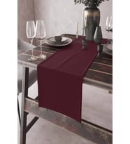 Bordo Desensiz Sade Premium Runner Masa Örtüsü RNR007