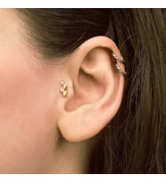 Taşlı Tragus Küpe (Gold)