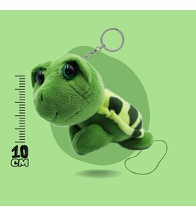Peluş Anahtarlık - Kaplumbağa, 10 Cm (ÇANTA KOLYESİ, DİKİZ AYNASI SÜSÜ, PELUŞ OYUNCAK)