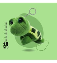 Peluş Anahtarlık - Kaplumbağa, 10 Cm (ÇANTA KOLYESİ, DİKİZ AYNASI SÜSÜ, PELUŞ OYUNCAK)