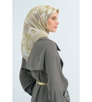 Armine Saf İpek Sura Eşarp-2026 İlkbahar-Yaz- 950500D (Yeşil)