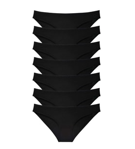 7 adet Süper Eko Set Likralı Kadın Slip Külot Siyah