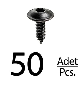 Renault Peugeot Citroen Skoda Fiat Seat için Torx (Tork) Vida Klips - 50 Adet