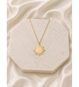 Kişiye Özel Minimal Güneş Kolye 925K Gümüş (Gold)