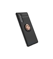 Oppo Reno 3 Pro 5G Uyumlu Kılıf Zore Ravel Silikon Kapak (Siyah-Rose Gold)