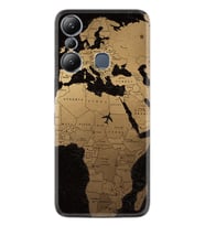 Infınix Hot 20i Kılıf Silikon Desen Özel Seri Map Planet 1656