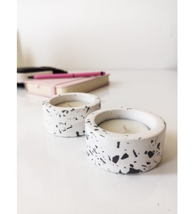TERRAZZO 2'Lİ DEKORATİF TEALIGHT MUMLUK