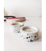 TERRAZZO 2'Lİ DEKORATİF TEALIGHT MUMLUK