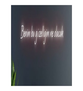 Benim Bu Güzelliğim Ne Olacak Yazılı Neon Tabela