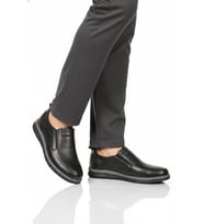 Ayakmod Premium Kum Hakiki Deri Anatomik Erkek Casual Ayakkabı 3704 M (Siyah)