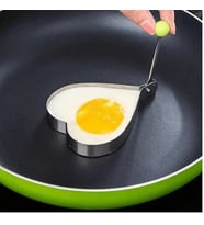 Northcity Metalik Kalp Şeklinde Metal Omlet Yumurta ve Krep Kalıbı - Yapışmaz Kahvaltı Kalıbı