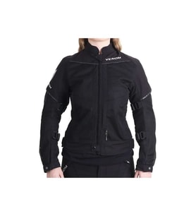 Motosiklet Montu Rock Cordura Kadın Siyah Fileli Motorcu Mont