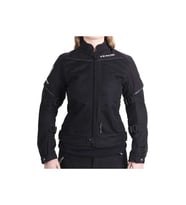 Motosiklet Montu Rock Cordura Kadın Siyah Fileli Motorcu Mont