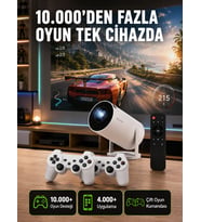 TÇift Kollu Tasarımlı Kablosuz Projeksiyon – 4K, 10.000 Oyun ve Smart App Desteği Yeni Nesil