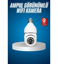 Northcity Çift Kameralı Ampul WiFi Güvenlik Kamerası - Gece Görüşlü, Hareket Algılamalı, 2 Yönlü Ses