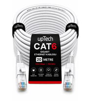 UPTECH CAT6 Ethernet Kablosu 20 Metre RJ45 LAN İnternet Modem Router Bilgisayar Kablosu